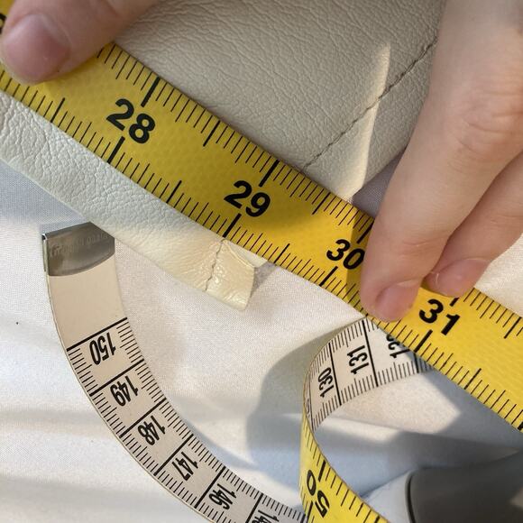 Frame Women's Ivory Recycled Leather High'N'Tight Straight Leg Pants Size 32 - Picture 3 of 14